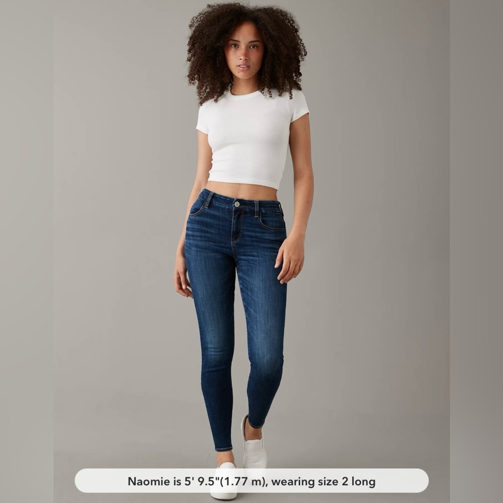 American Eagle Next Level Curvy Jegging Bum-Shaping Blue Jean NWT Sz 2 Regular